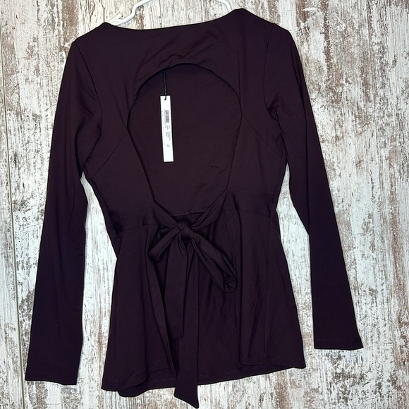 Susana Monaco Tie Open Back Long Sleeve NWT XL - Picture 7 of 7